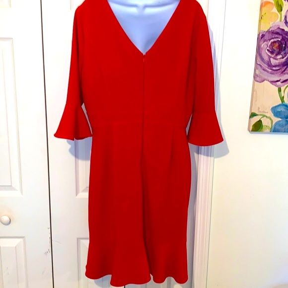 WHITE HOUSE BLACK MARKET RED DRESS - Picture 5 of 9